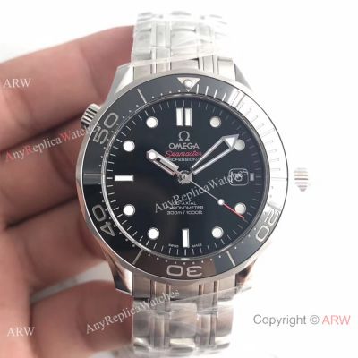 Swiss Grade Replica Omega Seamaster James Bond SS Black Ceramic Watch